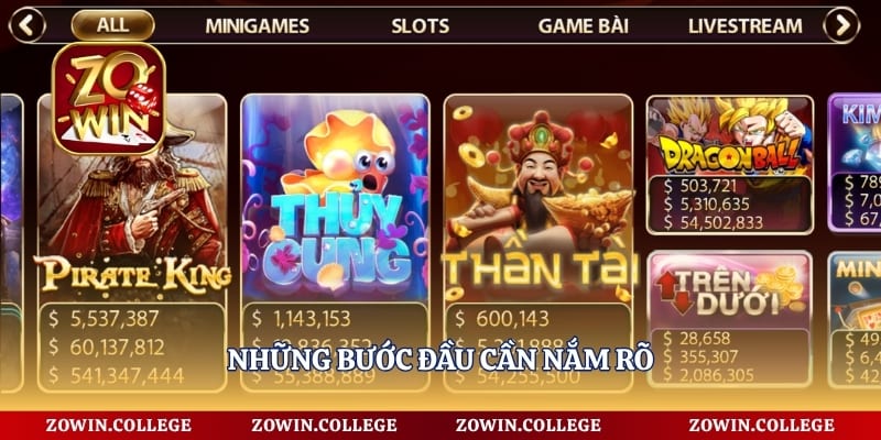 Những bước đầu cần nắm rõ